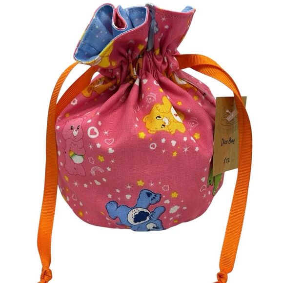 Dice Bag For Tabletop Games Gift Bag Drawstring Bag Care Bears - Picture 2 of 3